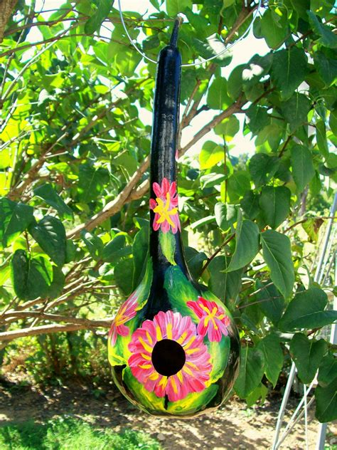 Blooming Cactus Handpainted Gourd Birdhouse By Artsbyssc On Etsy