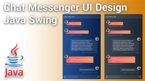 Java Swing Chat Messenger Ui Design Youtube