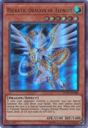 Hieratic Dragon Of Tefnuit DUPO EN080 Ultra Rare Unlimited