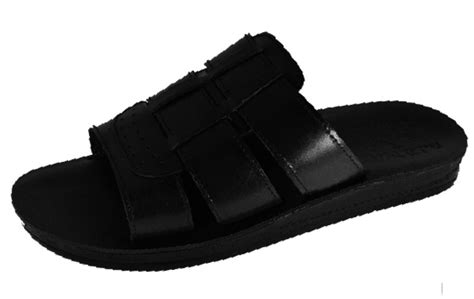 Buy Thick Triple Band Biblical Handmade Leather Platform Slip On Sandal