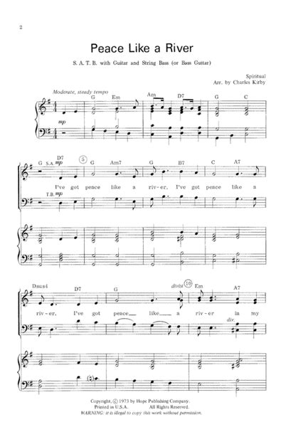 Peace Like A River 4 Part Sheet Music Sheet Music Plus