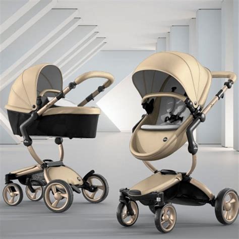 Carrinho Mima Xari Champagne Estrutura Dourado Baby Buys Brasil