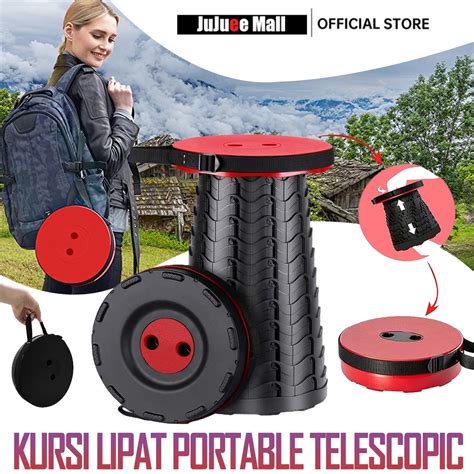 Jual Kursi Lipat Portable Bulat Telescopic Kursi Kg Bangku Lipat