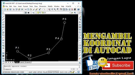 Mengambil Koordinat Di Autocad YouTube