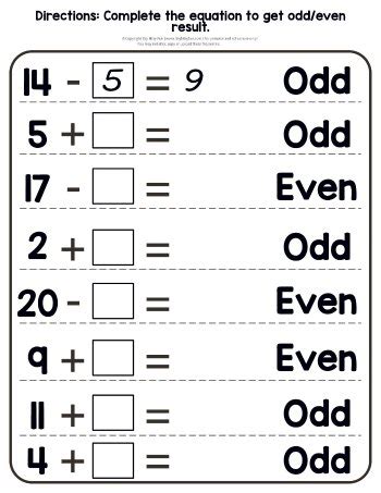 Odd and Even Numbers Worksheets - Itsy Bitsy Fun