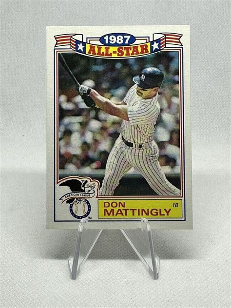 Topps Baseball Don Mattingly All Star Game Commemorative Set Card