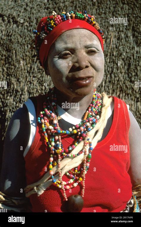 South Africa Zulu woman portrait tribe Stock Photo - Alamy