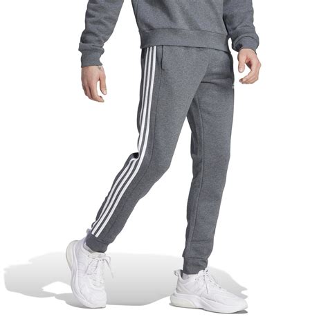 Adidas Essentials Fleece Tapered Cuff 3 Stripes Joggers M Closed