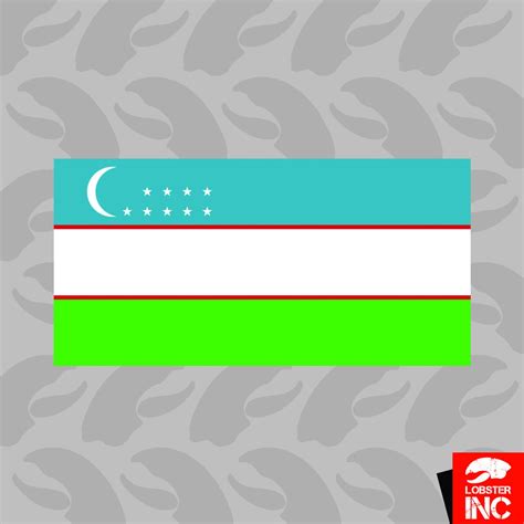 Uzbek Flag Sticker Self Adhesive Vinyl Uzbekistan Uzb Uz Etsy