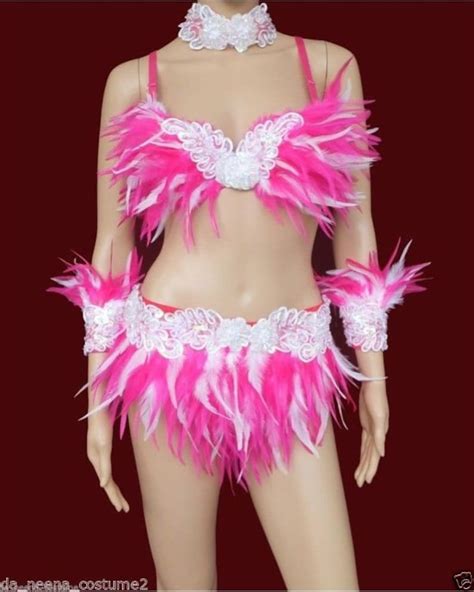 Evita Ftr Feather Dance Drag Bra Skirt Bra Belt Samba Dress Etsy Canada