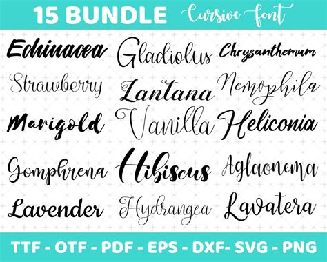 Cursive Font SVG Bundle Cursive Font Cursive Font Bundle for Cricut ...