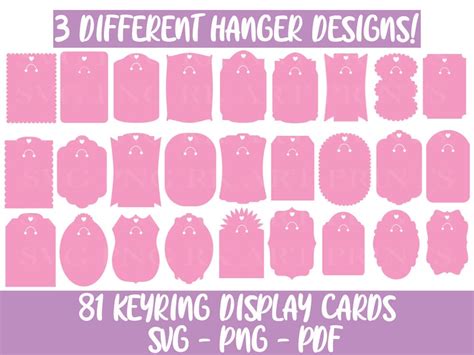 Keyring Display Card Svg Bundle Png Svg Pdf Cricut Etsy Australia