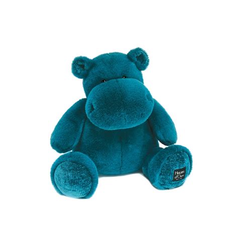 Peluche Hippopotame Hip Blue bleu canard 25 cm La Grande Récré