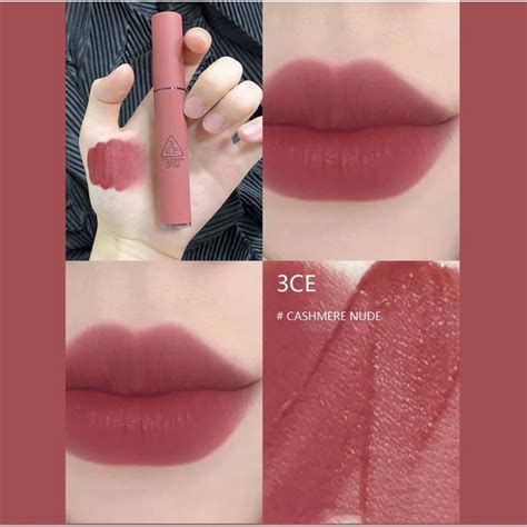 Son 3CE Cashmere nude thuộc phiên bản Velvet lip tint màu Hồng nude đất BigBuy360 bigbuy360 vn