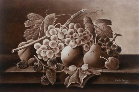 Basket of fruit still life painting | Basket of fruit painting | Still ...