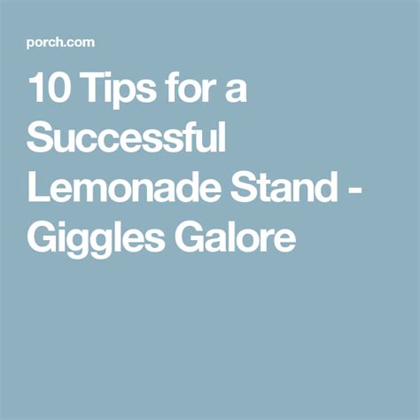 10 Lemonade Stand Ideas And Tips How To Make And Have A Successful Stand Lemonade Stand