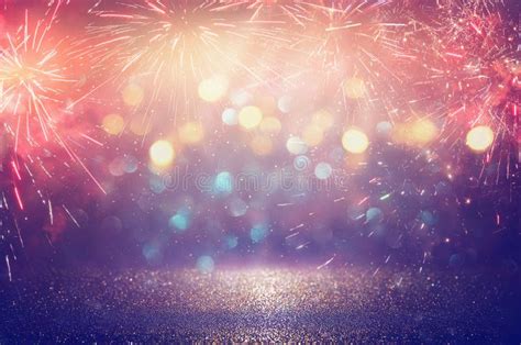 Firework Background Banner Panorama Colorful Festive Firework In