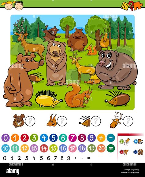 counting animals cartoon game Stock Vector Image & Art - Alamy