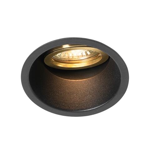 Recessed Spot Black With Gold Rotatable And Tiltable Alloy