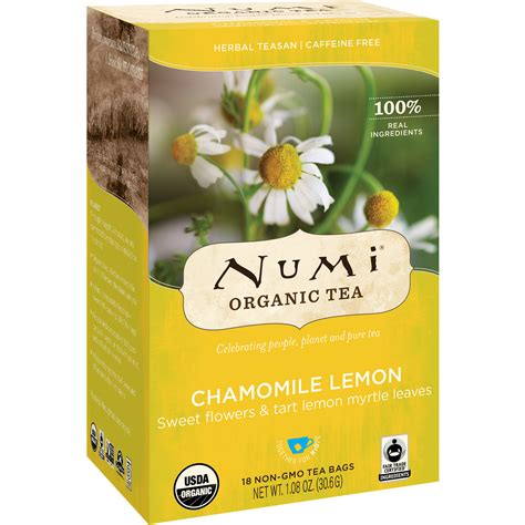 Numi Tea Organic Tea Herbal Teasan Chamomile Lemon Caffeine Free