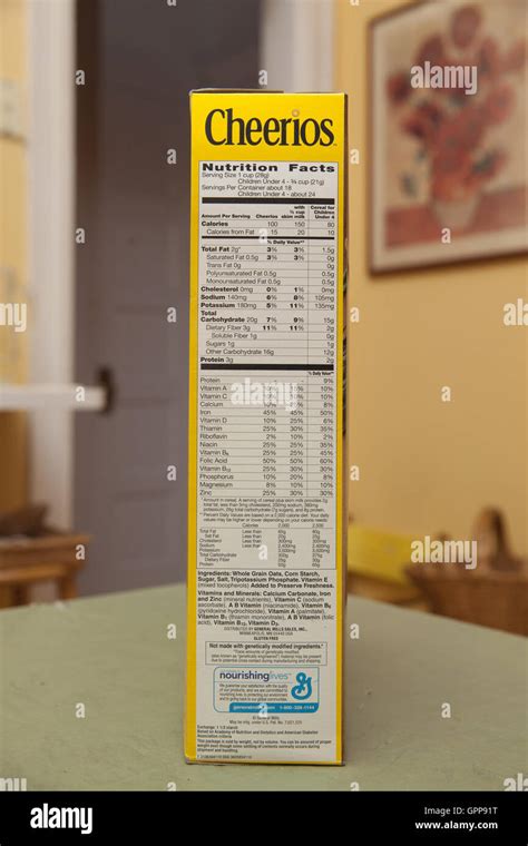 Ingredients List On Cereal Box Hi Res Stock Photography And Images Alamy