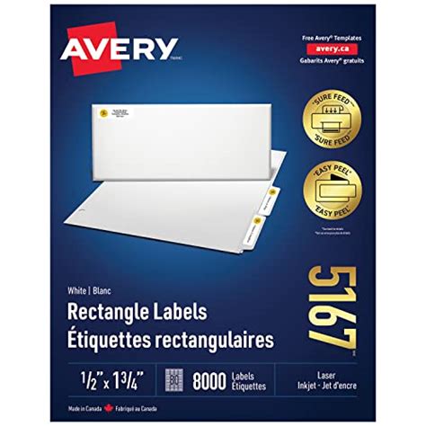 Avery Étiquettes d adresse avec faciles à décoller pour imprimantes