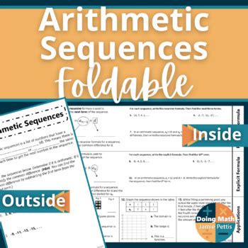 Arithmetic Sequences Notes Activity by Doing Math | TPT