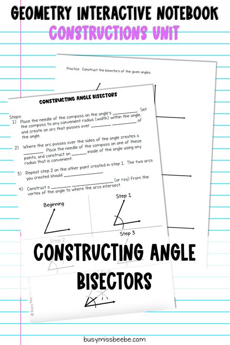 Constructions in Geometry Unit - Busy Miss Beebe