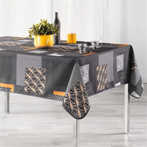 Nappe Rectangulaire L Cm Opsis Grise Linge De Table Linge De