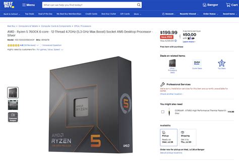 AMD Ryzen 5 7600X Going for $200 at Best Buy - EVGA Forums