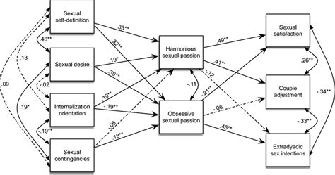 Path Analysis Of Sexual Passion Mediating Sexual Self Definition Download Scientific Diagram