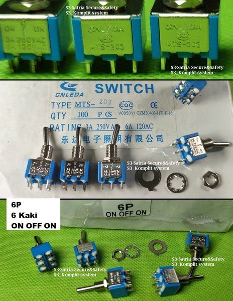 Jual On Off On Toggle P Switch Saklar Pin Kaki Arah Cnleda Togle