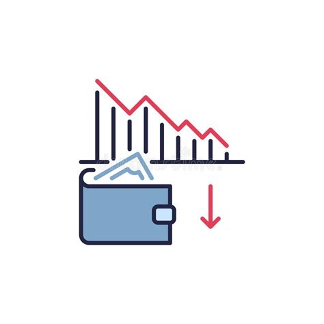 Inflation Graph Or Chart Vector Concept Colored Icon Stock Illustration