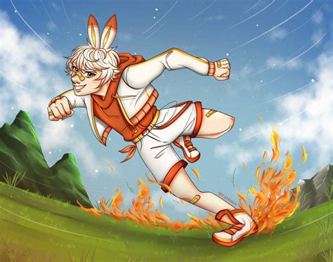 Scorbunny Human Ver By R4venex On Deviantart