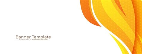 Free Vector Dynamic Yellow And Orange Color Wavy Stylish Banner