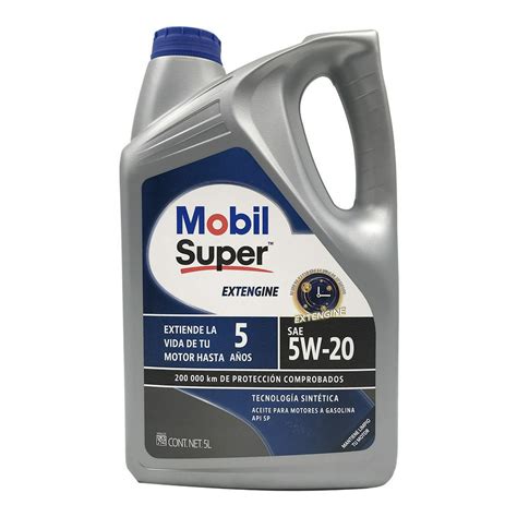 Aceite de Motor 5W20 5 Litros Mobil Super Extengine | Bodega Aurrera en ...