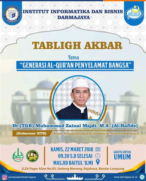 Tabligh Akbar Darmajaya Hadirkan Gubernur NTB | IIB Darmajaya | PTS ...