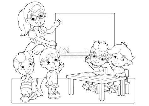 Classroom Cartoon Coloring Stock Illustrations – 2,642 Classroom ...