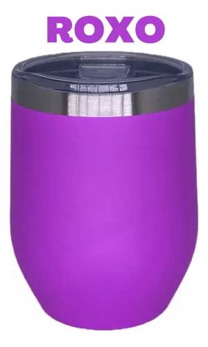 Caneca Copo T Rmico Caf Cerveja Inox Tampa Bebidas Cor Roxo Liso