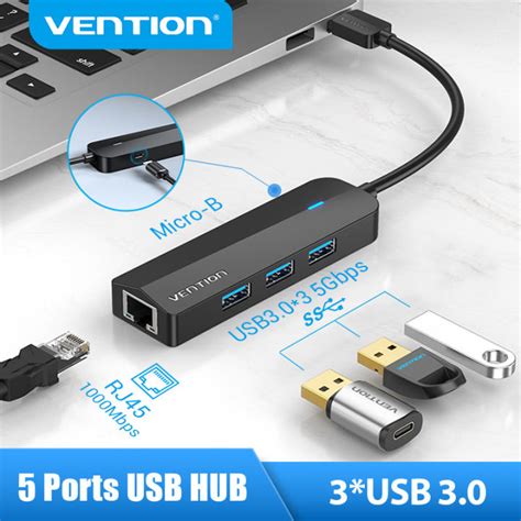 Vention Usb Hub Rj Hub Network Adapter Ports Usb Hub Gigabit