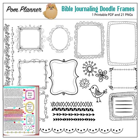 Doodle Frames And Borders For Bible Journaling And Planners