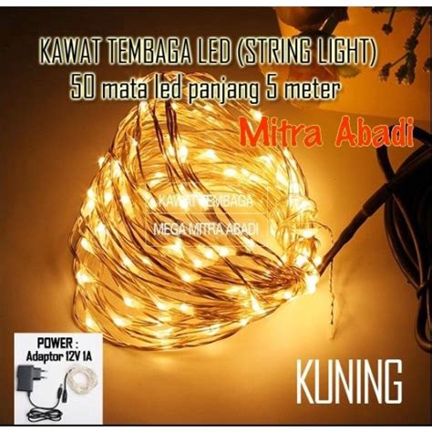 Jual Lampu Natal Led Kawat Tembaga String Light Led Meter Shopee