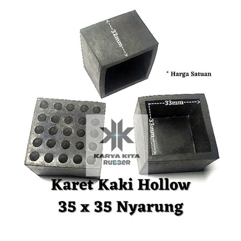 Jual Karet Tutup Kaki Meja Rak Besi Hollow 35x35 Nyarung Asbak