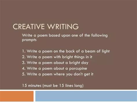 Ppt Creative Writing Powerpoint Presentation Free Download Id2106107