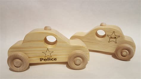 Police Car Wooden Etsy