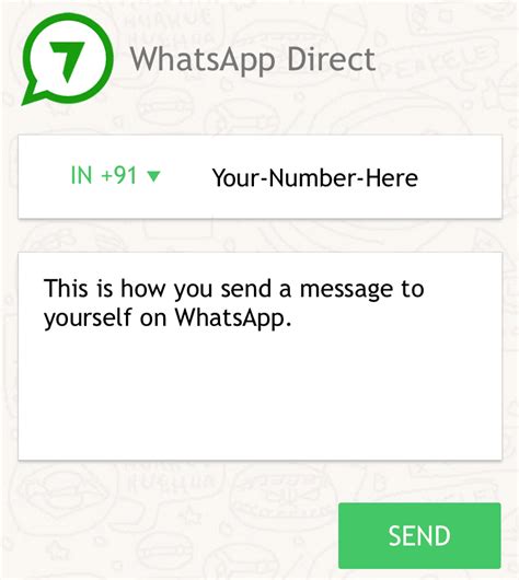 How To Send Whatsapp Message To Yourself