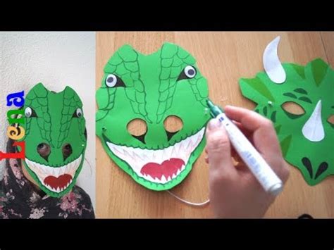 Tyrannosaurus Rex Maske basteln Dinosaur Mask DIY как сделать маску