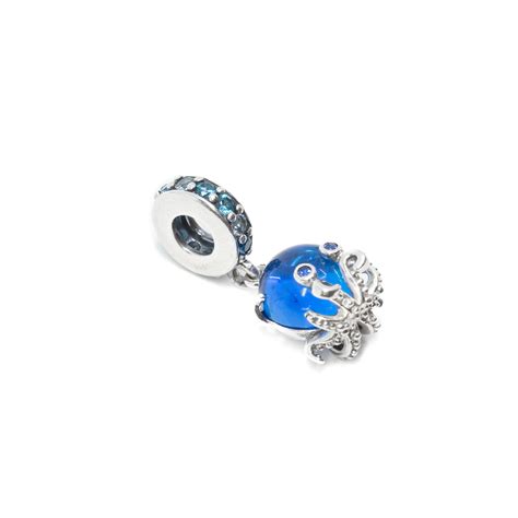 Pandora Sterling Silver Murano Glass Cute Octopus Dangle Charm 60632 4