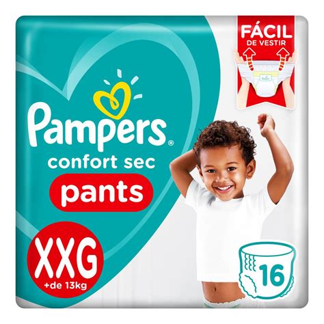 Fralda Pampers Confort Sec Pants Pacotão Tamanho Xxg 16 Unidades