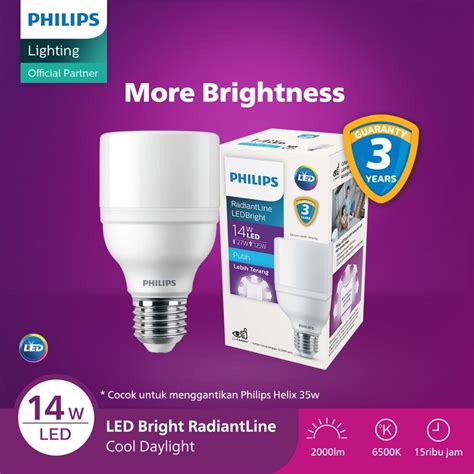 Jual Philips Lampu Radiantline Ledbright W E K V Putih